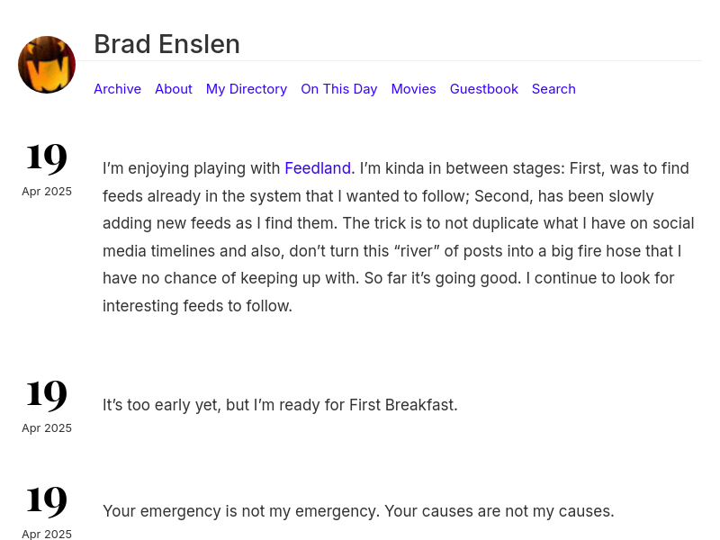 Screenshot of ramblinggit.com