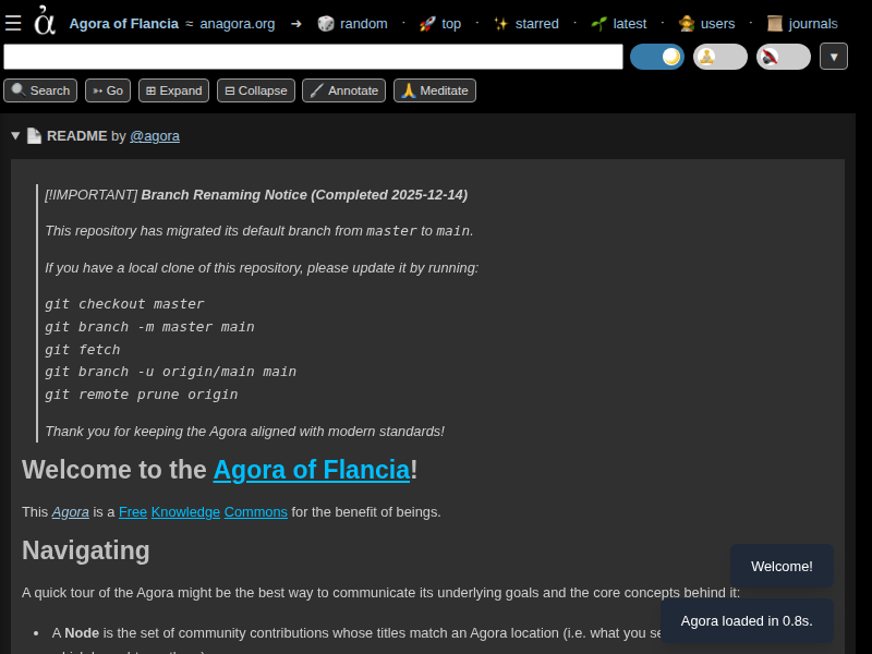 Screenshot of anagora.org