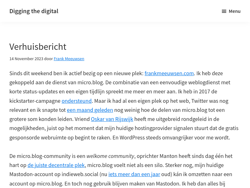 Screenshot of diggingthedigital.com