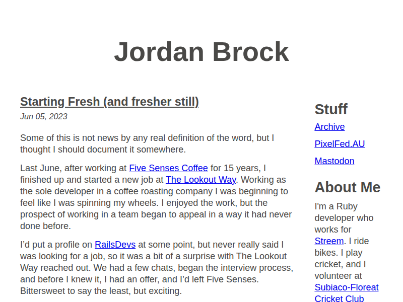 Screenshot of jordanbrock.com