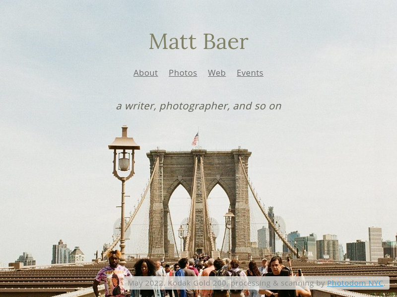 Screenshot of baer.works