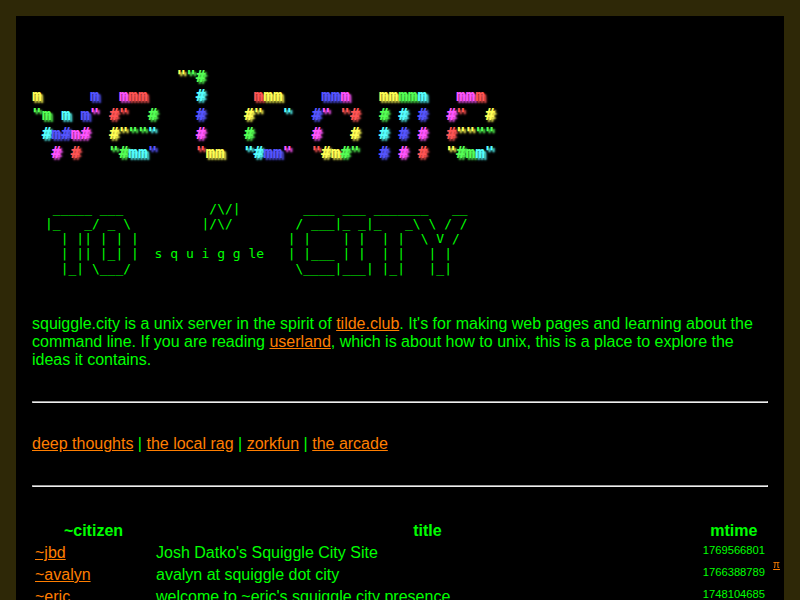 Screenshot of squiggle.city