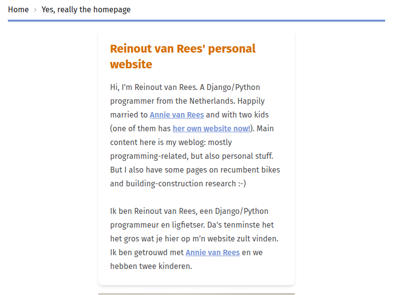 Screenshot of reinout.vanrees.org